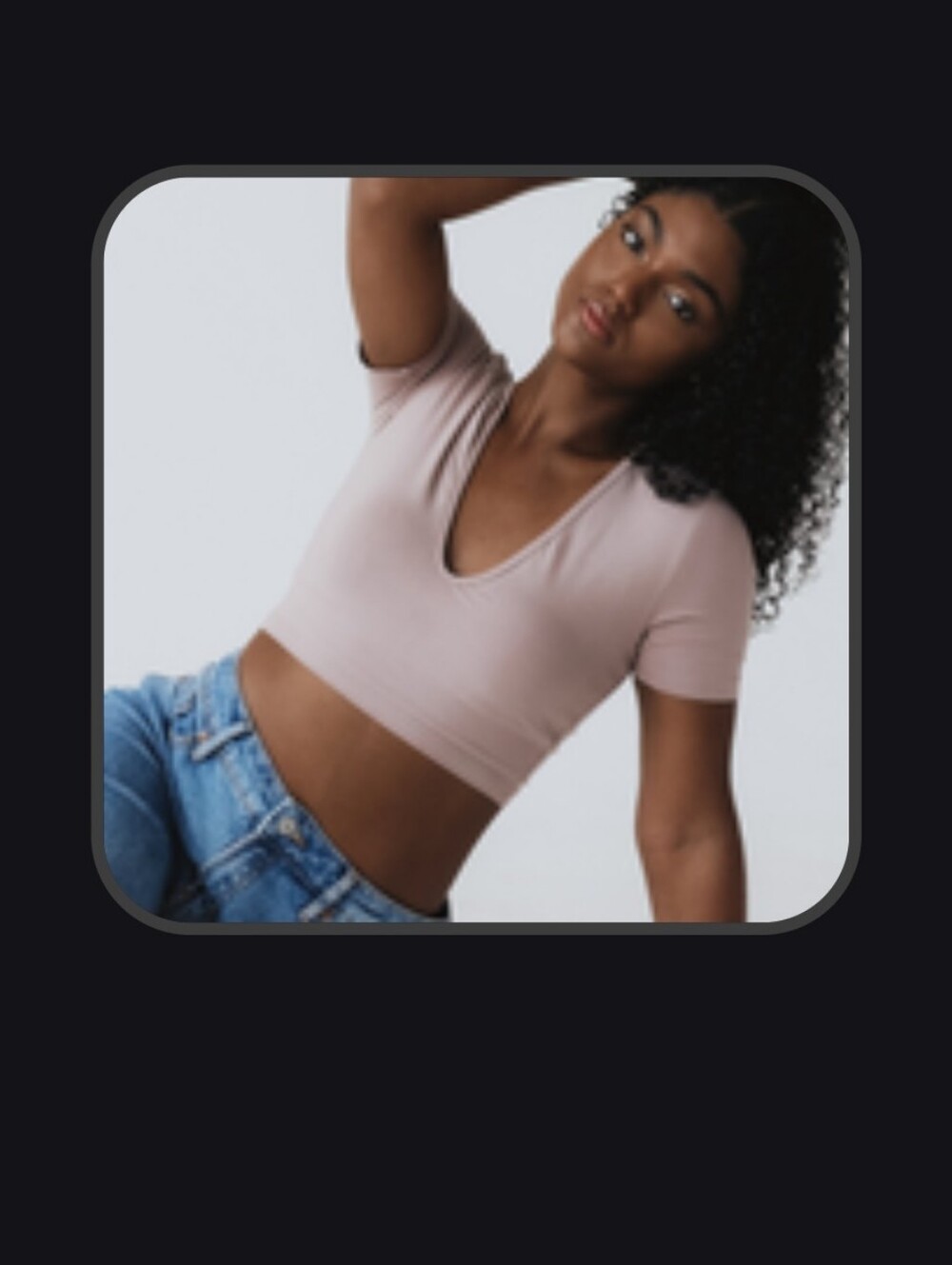 Klassy Network V-Neck Brami Cropped Tee
